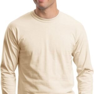 Gildan Ultra Cotton 6 Oz. Long-Sleeve T-Shirt (G240)- Natural,Medium