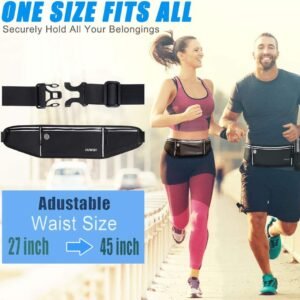 Running Belt Fanny Pack Black Polyester One Size