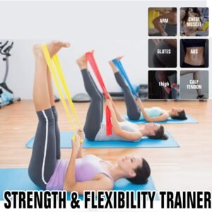 Resistance Bands Elastic Exercise Bands 3 Pack Physical Therapy Tension Band Rec...