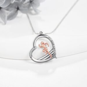 Gymnastics Necklace gifts Gymnast Pendant Jewelry Gymnastics Inspirational Team ...