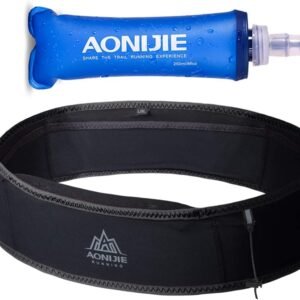 AONIJIE Hydration Belt Running Fanny Pack, with 250ml Soft Water Bottle Flask Ph...