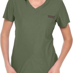 Monarch Uniforms Womens Scrub Top Max Stretch Tuck-in One Pocket Scrub Top for W...