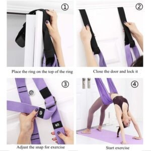 TOCO FREIDO Waist Back Leg Stretch Strap/Yoga Fitness Band, Leg Stretching Assis...