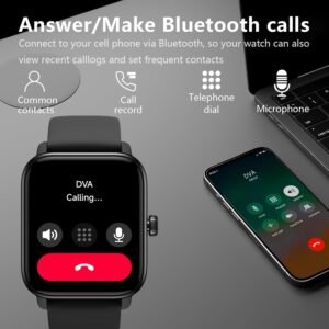 Smart Watch Answer/Make Calls, 1.85" Aluminum Case Alexa Built-in Fitness Tracke...