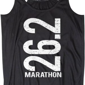 Gone For a Run 26.2 Marathon Vertical Flowy Racerback Tank Top | Running Tanks M...