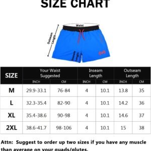 Muscle Alive Men's 4" Running Workout Shorts with Lining