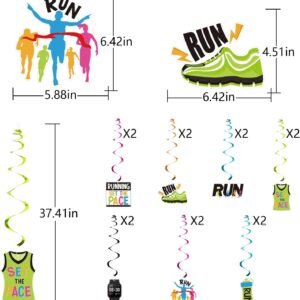 FOZEE Runner Marathon Hanging Swirls, Running Celling Decoration, Marathon Party...