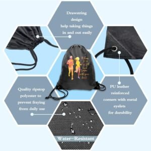 Haizct When Your Legs Get Tired Run Running Drawstring Backpacks, Unisex Running...