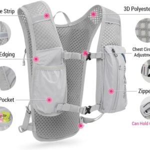 5L Running Hydration Vest Backpack Breathable Jogging Sports Backpack with 1.5L ...