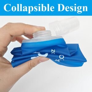 500ml Soft Flask Collapsible Water Bottle Running Soft Flask Reservoir Handheld ...