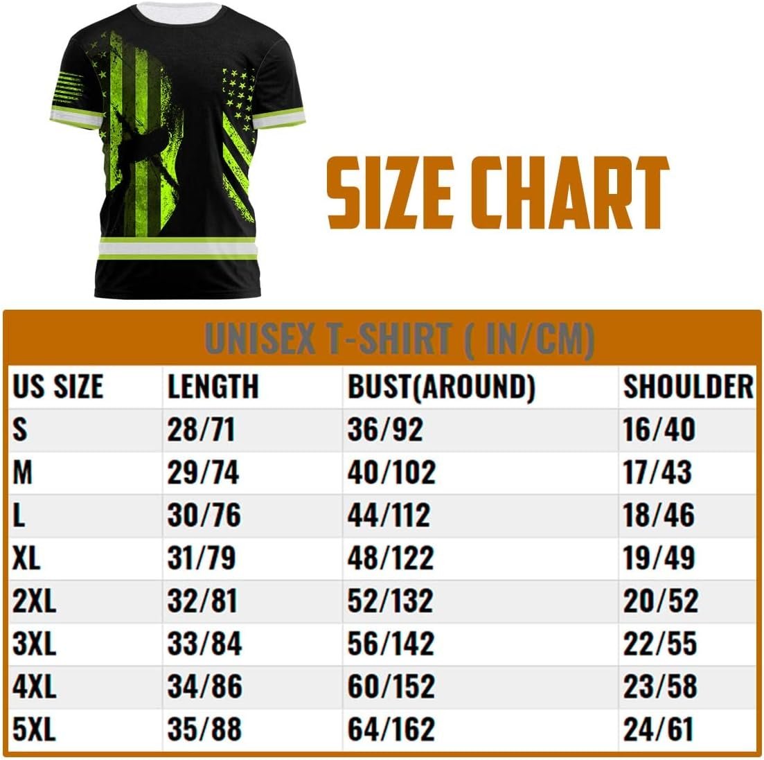 Matedecor High Visibility Shirt for Men Reflective Safety Shirts US Flag Custom ...