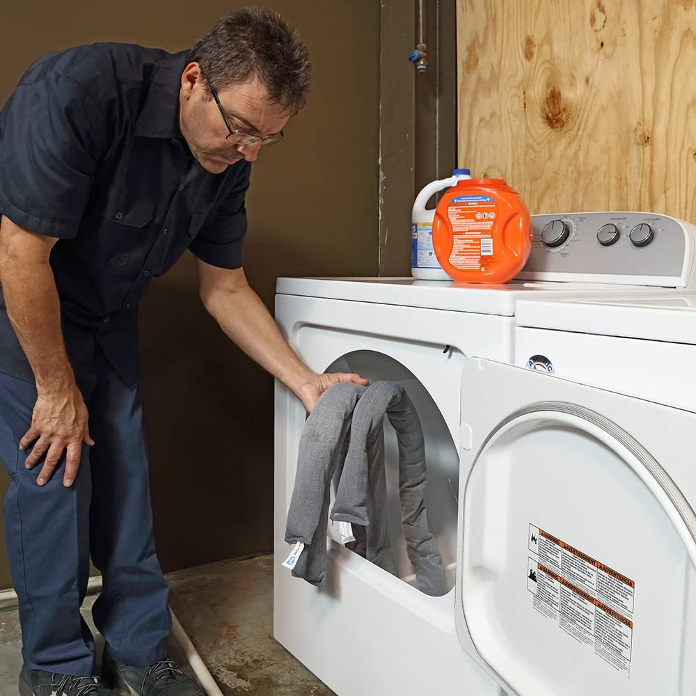 PIG Home Solutions Dryer-Safe Reusable Water Absorbent Sock - 4 Pack - 3" x 38" ...