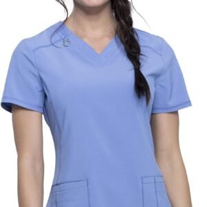 Infinity Medical Scrub Top for Women Contemporary Fit, V-Neck with 2 Pockets, Mo...