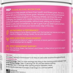 RSP NUTRITION AminoLean Pre Workout Powder, Amino Energy & Weight Management wit...