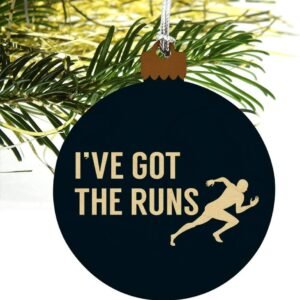 GRAPHICS & MORE I've Got The Runs Running Runner Funny Wood Christmas Tree Holid...