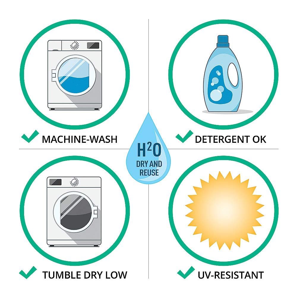 PIG Home Solutions Dryer-Safe Reusable Water Absorbent Sock - 4 Pack - 3" x 38" ...