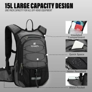 Hydration Backpack with 3L Bladder for Men & Women, Daypack with Thermal Insulat...