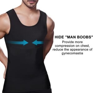 Lgtfy Mens Slimming Body Shaper Vest, Gynecomastia Compression Shirts, Tummy Con...