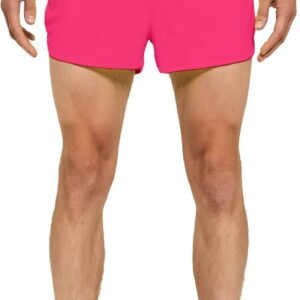 DEMOZU Men's 3 Inch Neon Running Shorts Quick Dry Workout Athletic Gym Marathon ...