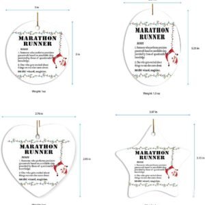 Christmas Ornaments Customizable OR32 - Marathon Runner Ornament 2024, Marathon ...