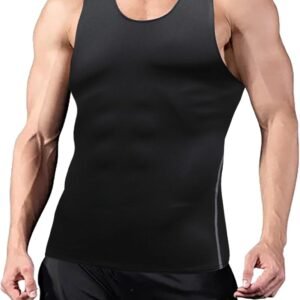 Moisture Wicking Scoop Neck Tank Tops for Men High Elasticity Athletic Running M...