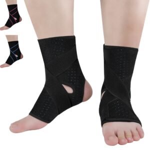 Vinaco 1 Pair Adjustable Compression Ankle Brace for Sprained Ankle, Strong Supp...