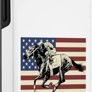 iPhone 15 Pro Patriotic Equine Horse Race USA Horse Racer American Flag Case