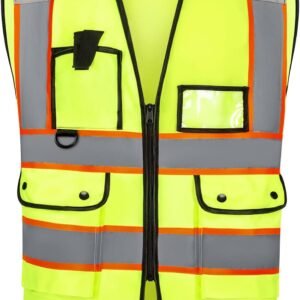 Custom Logo Safety Vest Customize Class 2 Visibility Reflective Vests Bulk with ...