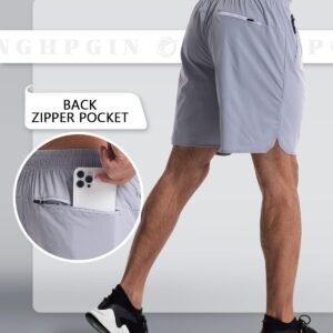 CANGHPGIN 2 Pack Mens Workout Athletic Shorts 7 inch Inseam Quick Dry Hiking Sho...