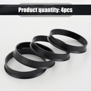 4 PCS Car Tire Hub Center Reducing Ring, 73.1mm-60.1mm Waterproof Vehicle Tire H...