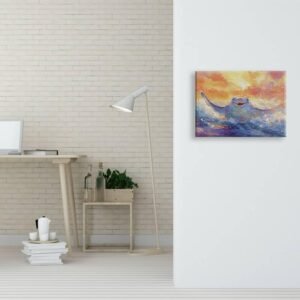 Elivita Stingray Running On The Water Design 1 Wall Decor Canvas Art Print Home ...