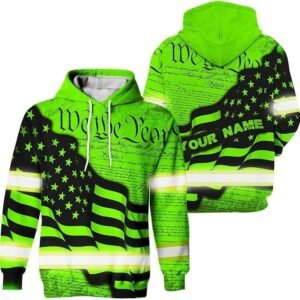 Maddly High Visibility US Flag Collection Safety Workwear Custom Name For Worker...