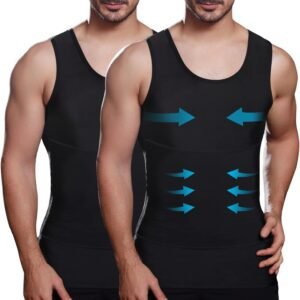 Lgtfy Mens Slimming Body Shaper Vest, Gynecomastia Compression Shirts, Tummy Con...
