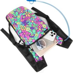 iHeartRaves Hydration Pack Cute Holographic Rave Water Backpack Hydropack 2 L - ...