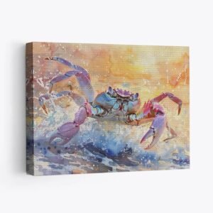 Elivita Crab Running On The Water Design 1 Wall Decor Canvas Art Print Home Deco...