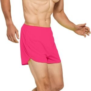 DEMOZU Men's 3 Inch Neon Running Shorts Quick Dry Workout Athletic Gym Marathon ...