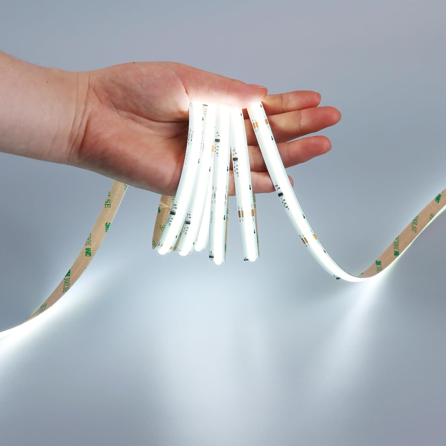 24V 32.8ft/10M WS2811 IC COB LED Strip Lights Cool White 6000K Addressable Runni...