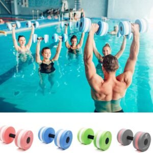 Aquatic Dumbells, 2PCS Water Aerobic Exercise Foam Dumbbell Pool Resistance,Wate...