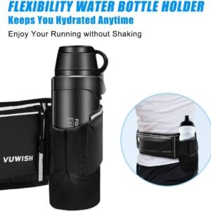 Running Belt Fanny Pack Black Polyester One Size