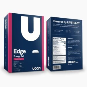 UCAN Edge Energy Gel Shots, Strawberry Banana (12, 2 Ounce Packets) for Running,...