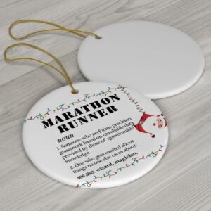 Christmas Ornaments Customizable OR32 - Marathon Runner Ornament 2024, Marathon ...