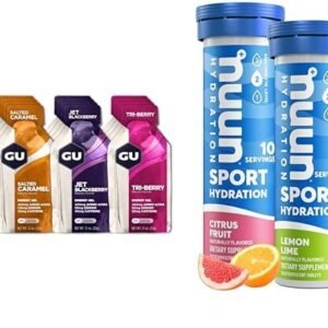 GU Energy Original Sports Nutrition Energy Gel, 24-Count, Assorted Flavors & Nuu...