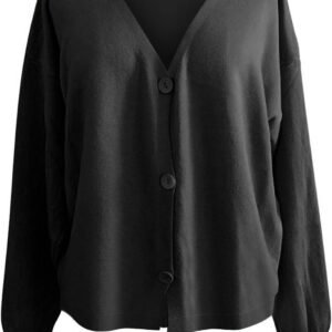 Cardigan Sweaters for Women Trendy V Neck Button Long Sleeve Open Front Cardigan...