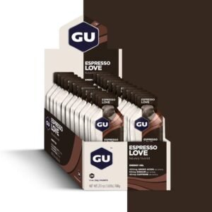 GU Energy Original Sports Nutrition Energy Gel, 24-Count, Espresso Love
