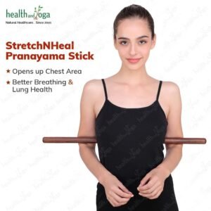 HealthAndYoga StretchNHeal Collapsible Multi-Use Wooden Yoga Stick - Regular an...