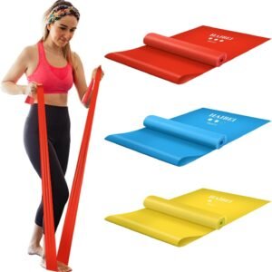 Resistance Bands Elastic Exercise Bands 3 Pack Physical Therapy Tension Band Rec...