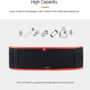 AONIJIE Hydration Belt Running Fanny Pack, with 250ml Soft Water Bottle Flask Ph...