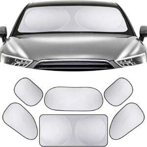 6 PCS Car Window Sunshade Kit, Front Rear Windshield/Side Window Insulation Cool...