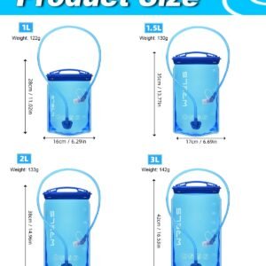 Hydration Bladder,1L/1.5L/2L/3L Water Bladder for Hydration Pack,BPA-Free Leakpr...