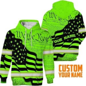 Maddly High Visibility US Flag Collection Safety Workwear Custom Name For Worker...